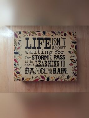 Home Decor Wood Sign w/ Quote - Bohemian Style